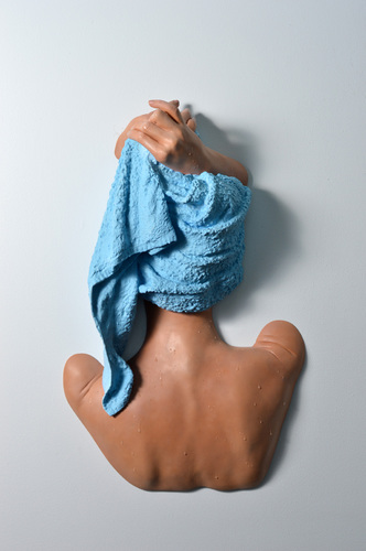 Hands on Towel - Blue, 1996-2018