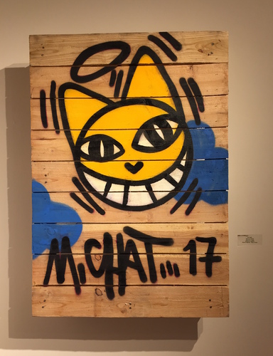 Chat sur palette