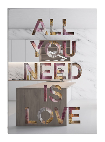 PRECIOUS STEEL - Pink/Gold - All you need is love 