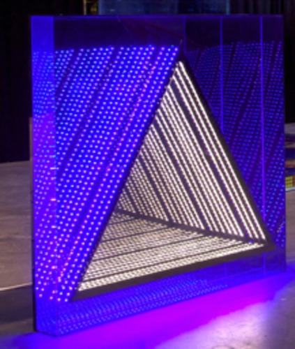 LED coffrage carré ST triangle : bleu / blanc chaud