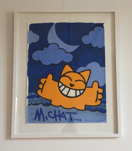 Chat à la lune