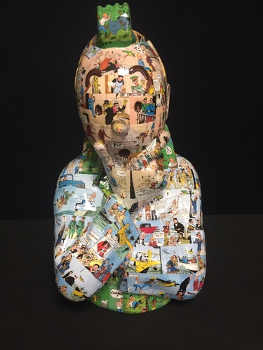 TINTIN Penseur - "L'ordre et le chaos" Oreille cassée (40 cm)