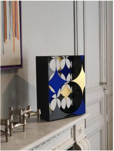 Blue and Gold Sparkling Box "Helene", 2020