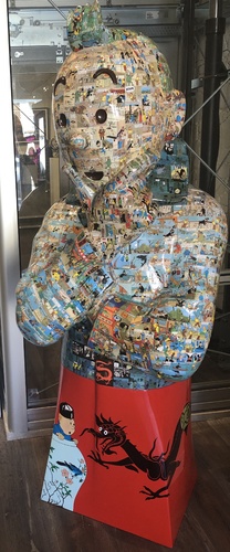 TINTIN Penseur - “L'ordre et le chaos" Lotus Bleu & Cigare des Pharaons (200 cm)