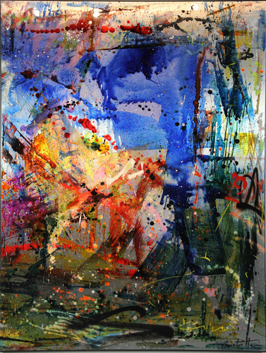 Triptyque - Abstract blue
