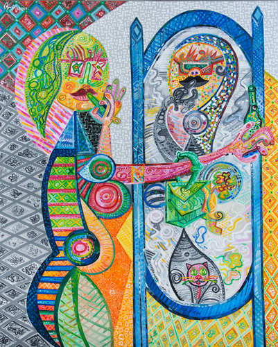 Femme devant le miroir, 2017