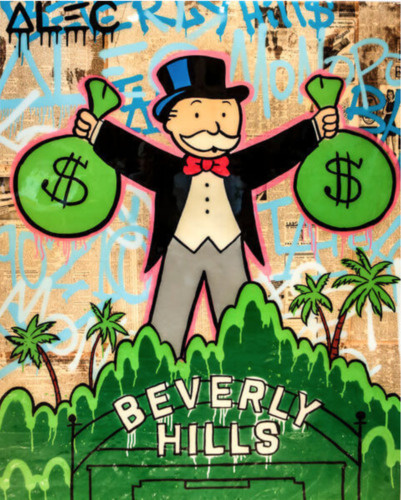 NP Monopoly Holding 2$ Bags Beverly Hills
