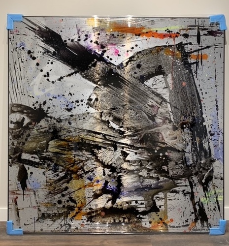 Abstract gris et noir